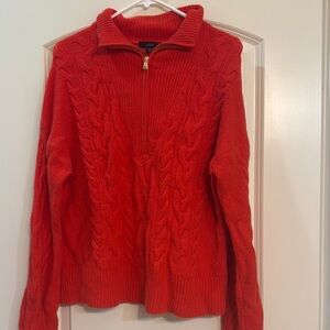 J. Crew Red Cowl Neck Sweater Vibrant Knit Design